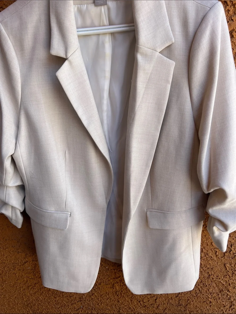 H&M Cream Open-Front Blazer